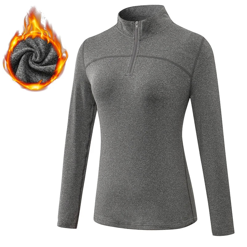 Breathable  Moisture Wicking Sports Top with Zipper