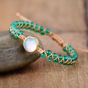 Handmade Luxury Wax  Elegant Bracelet With Stone In Modern Colorful Design For Woman and Ladies