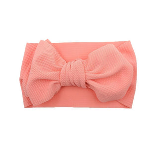 Baby Girls Headband Toddler Big Bow Hairband Cute Solid Stretch Turban For Baby Girls