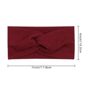 Baby Solid Cross Knitted Headband For Girls Women Kids Twisted Elastic Hairband Turban