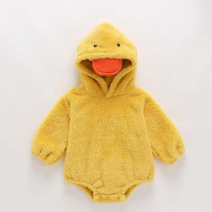 Luxury Modern Newborn Baby Boy/Girl Clothes Long Sleeve Hoddies Bear Zipper Baby Romper Clothes Autumn Winter Season For Kids and Baby