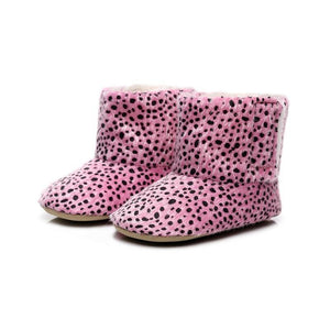 Cute Baby Infants Shoes Dot Knitting Boots Casual Non-slip Soft Soled Walking Shoes