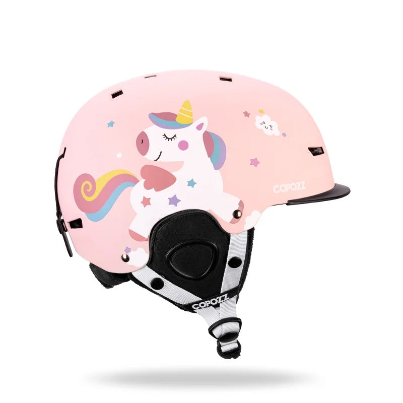 Kids Ski Helmet  Cartoons  Integrally Molded  Safety