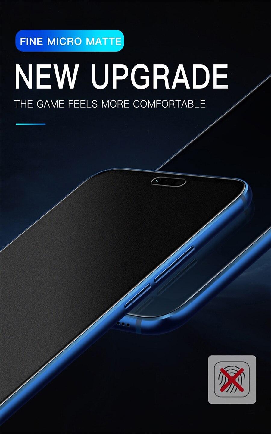 3Pcs Frosted Matte Soft Ceramic Film for iPhone 11 12 Pro Max 6 S 8 7 Plus Screen Protectors for IPhone 13 14 Pro XS MAX X XR SE Full Coverage Clear and Scratch Resistant Screen Protection