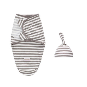 Baby Swaddle Blanket With Cap For Newborn Wrap Cotton Swaddling Bag Baby Envelope Sleep sack  Blanket .
