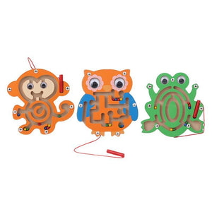 Children Magnetic Maze Toy Kids Wooden Puzzle Game Toy Kids Early Educational Brain Teaser Wooden Toy Intellectual Stevvex Board