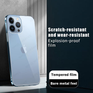 3Pcs Tempered Back Glass For iPhone 13 Pro Max Mini Protective Screen Protector Glass Film For iPhone 13 12 11 14 Pro XS Max XR Temper Film Premium HD Clarity Anti-Fingerprint/Scratch Back Protector