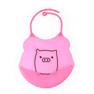 Silicone Baby Bibs waterproof Baby Saliva Towel Animal Adjustable Cloths Bandana Soft Feeding Cartoon Bib For Kids