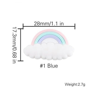 5PCS/SET  Silicone Animal Beads BPA Free Baby Teething Beads Toy For Pacifier Clips New Born Silicone Rodent Tiny Rod Baby Teether For Baby Kids