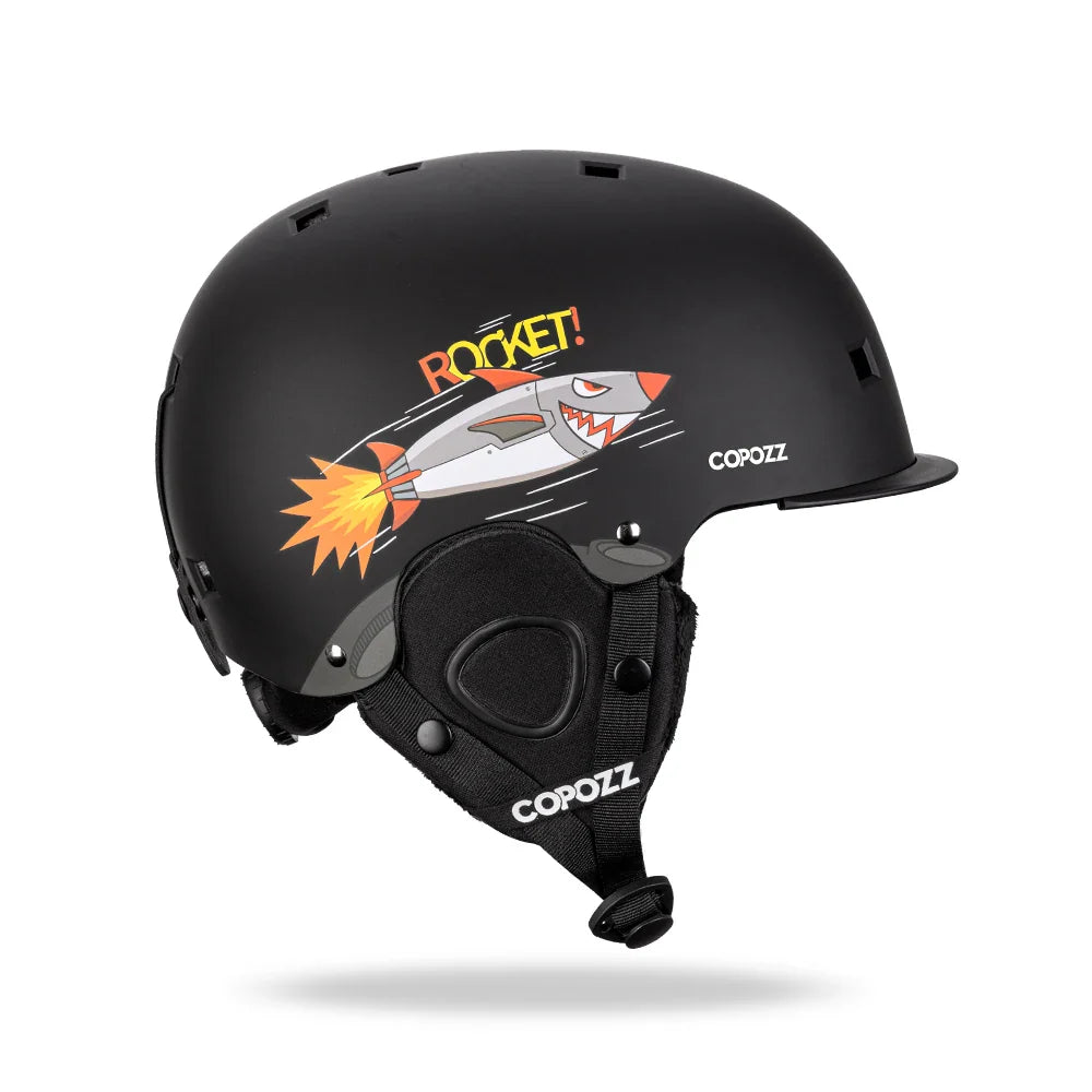 Kids Ski Helmet  Cartoons  Integrally Molded  Safety