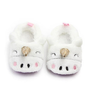 Princess Newborn Baby Crawling Shoes Girl Slippers Pre Walker Trainers Fur Winter Soft Shoes