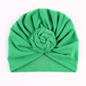 Modern Cotton Hat Handmade Baby Girls Turban Hats Twist Knot Women Caps For Mom And Daughter In Elegant Design