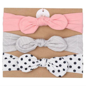 Modern Mother & Daughter Rabbit Ears Bow Hair Bands Cloth Headband Bowknot Headwear Bow