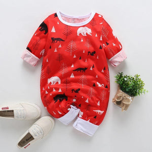 Baby Clothes Boys Girls Romper Floral Dinosaur Car Printed Long Sleeve Cotton Romper Kids Jumpsuit Playsuit For Kids