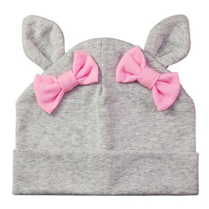Baby Girl Hat Rabbit Ear Hat For Girls Cotton Bow Knot Children's Cap Toddler Kids Hats Cartoon Hats