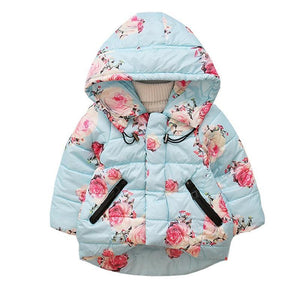 Modern Designer New Winter Baby Outerwear Hooded Printed Cotton Padded Jacket and Coats For Babies and Girls Kids