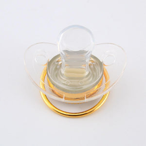 Modern Luxury Diamond Transparent Baby Pacifier Luxury Initials Letter D Bling Pacifier Rhinestone For Baby
