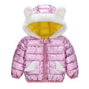 Shiny Modern Luxury Speciall Designed Winter Outerwear Hooded Coat & Jacket Winter Fashion Kids clothing Models For  Babies and Girls 3-24 Months