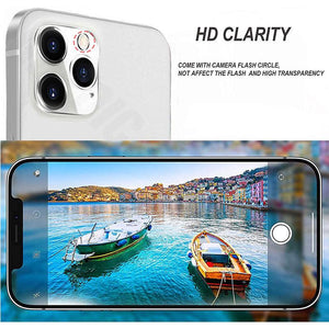 4Pcs Camera Lens Glass Protector on For iPhone 11 12 13 14 Pro Max Tempered Glass For iPhone 14 Plus 12 13 Mini Camera Protector Ultra Thin Transparent Camera Lens Cover
