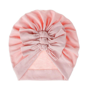 Modern Handamde Toddler Baby Boys& Girls Turban Head Wrap Beanie Cotton Hat Solid Cap Headband For Kids