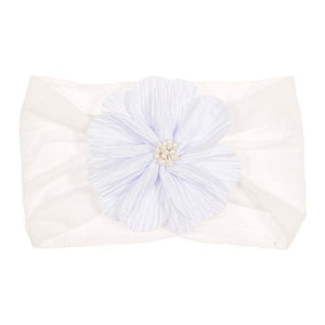 Cute 1PCS Baby Girls Lotus Flower Nylon Headband Knot Elastic Newborn Toddler Headwraps Kids Hair Accessories Gifts