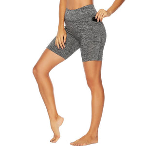 Casual Women's Yoga Pants Gym Fitness Sports Cropped Leggings Pocket Slim Pants Female Solid Color Women's Seamless Scrunch Legging Workout Leggings For Women Lift Tight Gym Yoga Home Pants