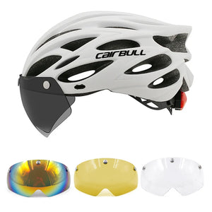 Visored Bike Helmet with LED Light
