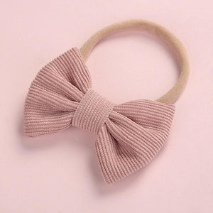 Baby Headband Bow Headbands For Girl Corduroy Head Band Thin Nylon Hairband Newborn Kids Hair Accessories Bow For Kids