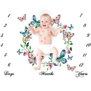 Baby Monthly Growth Milestone Blanket Photography Requirements Background Towel Cute Memory Carpet