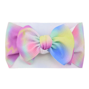 Luxury Mdoern Big Baby Kids Bows Headband Girls Floral Headwrap Elastic Hair Accessories Toddler Knotted for Girls
