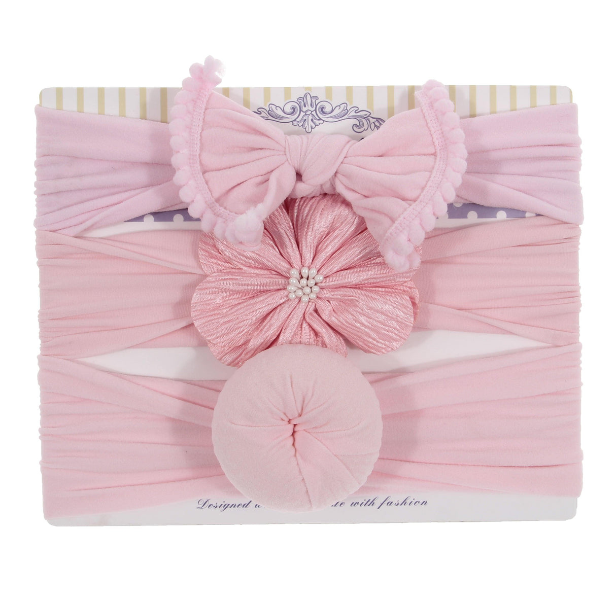Fashion Baby Nylon Bow Headband Newborn Bowknot Round Ball Head wrap Flower Turban Girls Hair Bands Bow For Kids