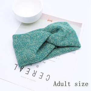 Handmade Baby Headband Women Girl Twisted Hair Band Kids Woolen Headwrap Toddler Turban Hair Accessories For Mother and Daughter