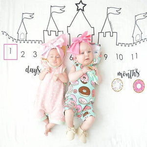 Newborn baby Monthly Growth  Blanket Photography Props Background Cloth For Baby
