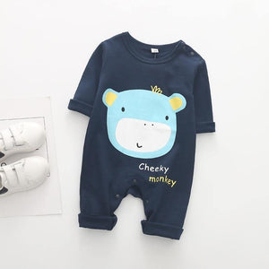 Fashion Trend Stevvex Cute Animals Spring Romper Newborn Baby Clothes Kids Long Sleeve Underwear Cotton Boys Clothes Romper For Kids