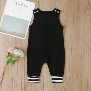 New Baby Boys Girls Outfits Clothes Newborn Baby Kids Rompers Toddler Solid Striped Sleeveless Cotton Jumpsuit Playsuit For Kids