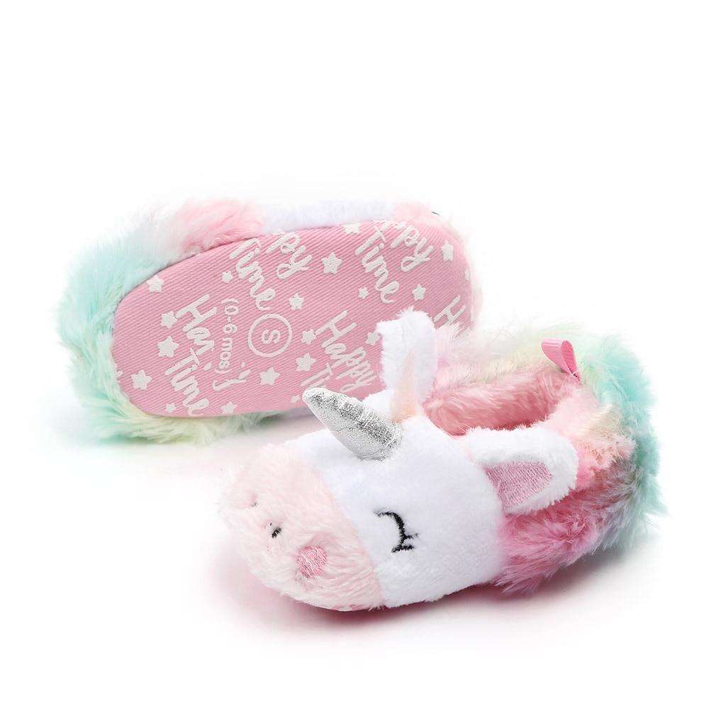 Princess Newborn Baby Crawling Shoes Girl Slippers Pre Walker Trainers Fur Winter Soft Shoes