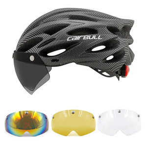 Visored Bike Helmet with LED Light