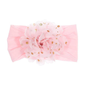 Cute 1PCS Baby Girls Lotus Flower Nylon Headband Knot Elastic Newborn Toddler Headwraps Kids Hair Accessories Gifts