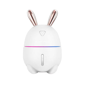 300ML Mini Air Humidifier Cute Rabbit USB Aroma Essential Oil Diffuser Colorful Night Light Car Office  Mist Maker