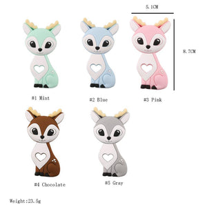New Sets Baby Silicone Teether Rodent Silicone Animal Fox Teeth Chew Children Goods