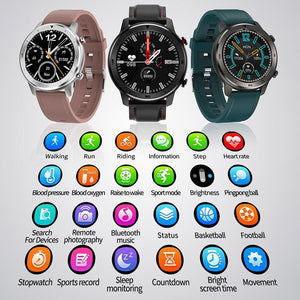 Modern Full Round Touch Display Smart Watch for Men In Business Luxury Style With IP68 Waterproof Protection and Heart Rate Blood Pressure Monitor 5 Days Standby Smartwatch