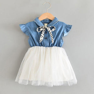 Modern Baby Newborn Toddler Girls Summer Tutu Dress With Printing Princess Dresses Sundress And Hat