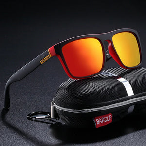 BARCUR Men's Polarized Driving Sunglasses – UV400 Protection Lightweight TR90 Frame Anti-Glare Lens Stylish Oculos de Sol Summer Sunglasses