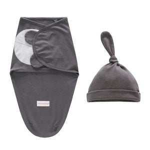 Baby Swaddle Blanket With Cap For Newborn Wrap Cotton Swaddling Bag Baby Envelope Sleep sack  Blanket .