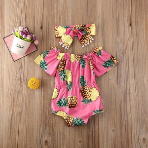 Modern Elegant Baby Girl Flower Romper Jumpsuit Playsuit Outfits Clothes For Girls With Bow