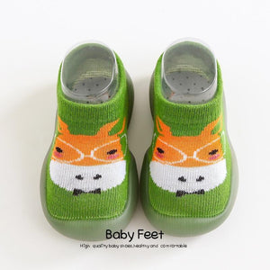 Baby Shoes First Shoes Toddler First Walkers Boy Soft Sole Rubber Outdoor Baby Shoes Cute Animal Baby Anti-slip Booties