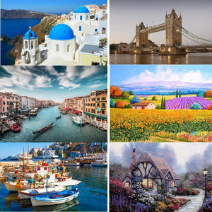500 Pieces Landscape Puzzle Difficult Adults Large Puzzle Game paper Interesting City Print Deisgn Educational Toys Gift For All Generations