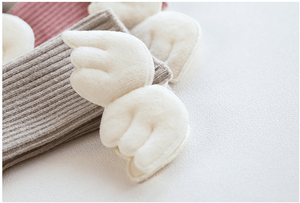 Luxury Modern Socks Baby Girls Knee High Socks With Angel wing  Summer Autumn Cotton Socks Solid Candy Color Toddler For Kids