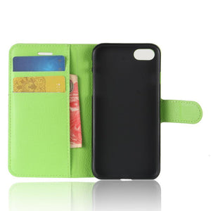 Phone Case For IPHONE 7 8 Plus Wallet Case Flip Leather Back Cover For IPHONE7 IPHONE8 IPHONE 7plus 8plus Simple Case Foldable Case Leather Case Flip Phone Cover Case