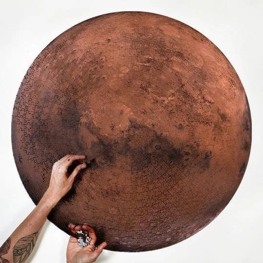 1000pcs Modern Round Puzzles Toys Puzzles Educational Toys Puzzles For Adults Interesting Goods Learning And Education Moon and Planets Puzzles